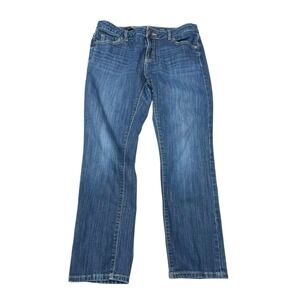 Womens Simply Vera Vera Wang Jeans Capri Mid Rise Size 6 Dark Wash‎
